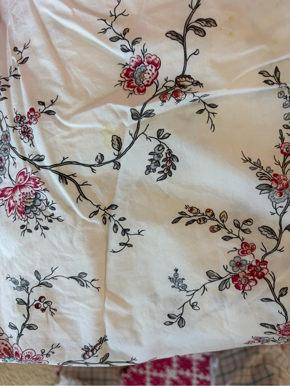 Reversible duvet and shams from IKEA.